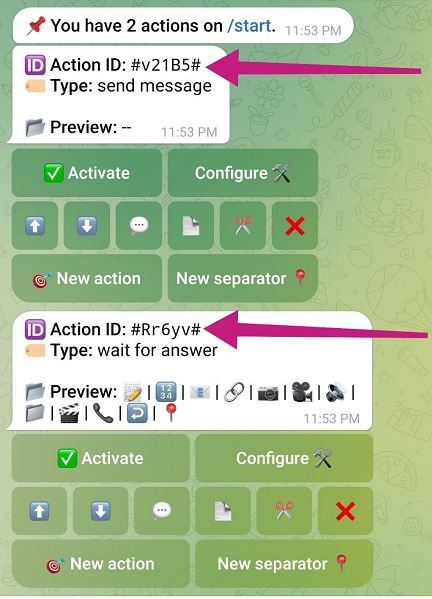 Action details