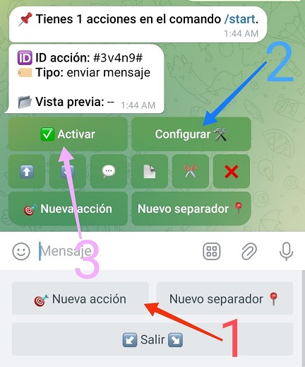 Agregar acciones paso a paso