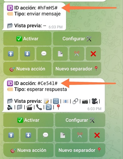 Detalles de una acción