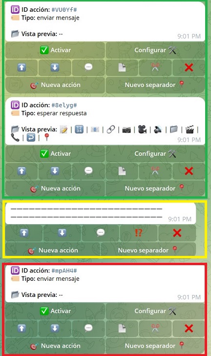 Los separadores VisualMaker