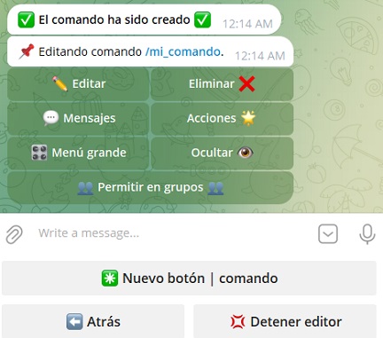 Modo editor VisualMaker