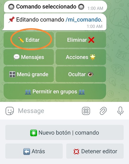Modo editor VisualMaker