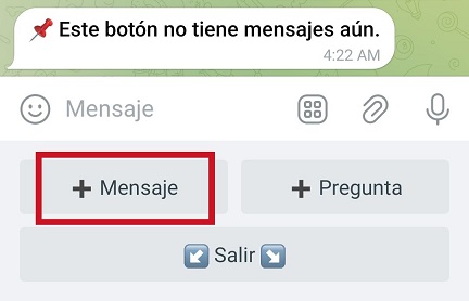 Establecer mensaje a botón o comando en bot de Telegram (VisualMaker)